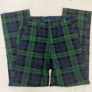 Lands End plaid pants boys 8